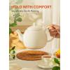 imageSweese Teapot Porcelain Tea Pot with Stainless Steel Infuser Blooming ampamp Loose Leaf Teapot  27ounce LilacWhite