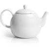 imageSweese Teapot Porcelain Tea Pot with Stainless Steel Infuser Blooming ampamp Loose Leaf Teapot  27ounce LilacWhite