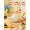 imageSweese Teapot Porcelain Tea Pot with Stainless Steel Infuser Blooming ampamp Loose Leaf Teapot  27ounce LilacWhite