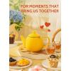 imageSweese Teapot Porcelain Tea Pot with Stainless Steel Infuser Blooming ampamp Loose Leaf Teapot  27ounce LilacYellow