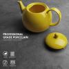 imageSweese Teapot Porcelain Tea Pot with Stainless Steel Infuser Blooming ampamp Loose Leaf Teapot  27ounce LilacYellow