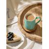 imageSweese White Coffee Mug Porcelain 11 Oz Coffee Mugs Set of 6 Ceramic Coffee Cups with Handle for Coffee Tea Cocoa Cappuccino Latte and Mulled DrinksMulticolor