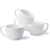 imageSweese Porcelain 22oz Large Coffee Mugs Set of 4 Large Soup Mug with Handles Perfect for Coffee Tea Hot Chocolate Microwave Safe WhiteWhite