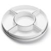 imageSweese Porcelain Divided Serving Dishes Relish Tray Serving Bowls for Parties  Perfect for Chips and Dip Veggies Candy and Snacks WhiteWhite