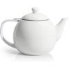 imageSweese Teapot Porcelain Tea Pot with Stainless Steel Infuser Blooming ampamp Loose Leaf Teapot  27ounce LilacWhite