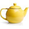imageSweese Teapot Porcelain Tea Pot with Stainless Steel Infuser Blooming ampamp Loose Leaf Teapot  27ounce LilacYellow