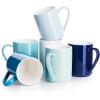 imageSweese White Coffee Mug Porcelain 11 Oz Coffee Mugs Set of 6 Ceramic Coffee Cups with Handle for Coffee Tea Cocoa Cappuccino Latte and Mulled DrinksMulticolor