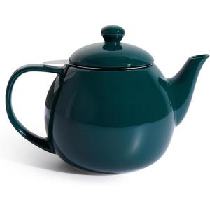 imageSweese Teapot Porcelain Tea Pot with Stainless Steel Infuser Blooming ampamp Loose Leaf Teapot  27ounce LilacDark Green