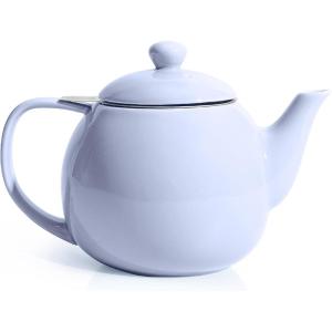 imageSweese Teapot Porcelain Tea Pot with Stainless Steel Infuser Blooming ampamp Loose Leaf Teapot  27ounce LilacLilac
