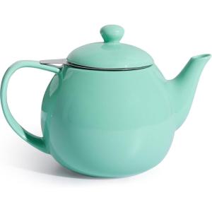 imageSweese Teapot Porcelain Tea Pot with Stainless Steel Infuser Blooming ampamp Loose Leaf Teapot  27ounce LilacMint Green
