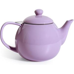 imageSweese Teapot Porcelain Tea Pot with Stainless Steel Infuser Blooming ampamp Loose Leaf Teapot  27ounce LilacPurple