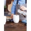 imageSweese 21 Oz Large Mug Set Porcelain Stackable Mugs Sets of 6 Coffee Cups with Handle for Coffee Tea and Mulled Drinks WhiteWhite