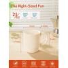 imageSweese 21 Oz Large Mug Set Porcelain Stackable Mugs Sets of 6 Coffee Cups with Handle for Coffee Tea and Mulled Drinks WhiteWhite