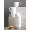 imageSweese 21 Oz Large Mug Set Porcelain Stackable Mugs Sets of 6 Coffee Cups with Handle for Coffee Tea and Mulled Drinks WhiteWhite
