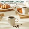 imageSweese 35oz Porcelain Espresso Cups Set of 4 Mini Coffee Mugs Demitasse Cups  WhiteDove Grey