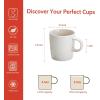 imageSweese 35oz Porcelain Espresso Cups Set of 4 Mini Coffee Mugs Demitasse Cups  WhiteDove Grey