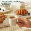 imageSweese 35oz Porcelain Espresso Cups Set of 4 Mini Coffee Mugs Demitasse Cups  WhiteDove Grey