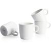 imageSweese 35oz Porcelain Espresso Cups Set of 4 Mini Coffee Mugs Demitasse Cups  WhiteWhite