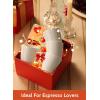 imageSweese 35oz Porcelain Espresso Cups Set of 4 Mini Coffee Mugs Demitasse Cups  WhiteWhite