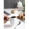 imageSweese 35oz Porcelain Espresso Cups Set of 4 Mini Coffee Mugs Demitasse Cups  WhiteWhite
