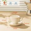 imageSweese 6 Ounce Cappuccino Cups with Saucers Porcelain Double Espresso Cups Set of 6  WhiteWhite