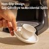 imageSweese 6 Ounce Cappuccino Cups with Saucers Porcelain Double Espresso Cups Set of 6  WhiteWhite