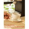 imageSweese 6 Ounce Cappuccino Cups with Saucers Porcelain Double Espresso Cups Set of 6  WhiteWhite