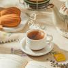 imageSweese 8 Ounce Cappuccino Cups Set of 4 Porcelain Stackable Coffee Cups with Saucers and Metal Stand Multicolor25 Ounce