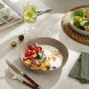 imageSweese 975 Large Pasta Bowls 50 Ounces Salad Bowls Set for Serving Pasta Noodle Soup Dinner Large Kitchen Bowl Set of 4 Microwave and Dishwasher Safe WhiteMorandi