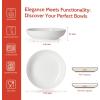 imageSweese 975 Large Pasta Bowls 50 Ounces Salad Bowls Set for Serving Pasta Noodle Soup Dinner Large Kitchen Bowl Set of 4 Microwave and Dishwasher Safe WhiteWhite