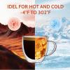imageSweese Clear Coffee Mugs  8 oz Double Wall Glass Coffee Mugs Set of 4 Perfect for Espresso Latte Cappuccino