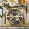 imageSweese Dinnerware Sets 12 Pieces Porcelain Round Plates and Bowls Sets Dishes Set for 4 Chip Scratch Dishwasher Microwave and Oven Safe Dishware Sets WhitecolorGray