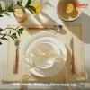imageSweese Dinnerware Sets 12 Pieces Porcelain Round Plates and Bowls Sets Dishes Set for 4 Chip Scratch Dishwasher Microwave and Oven Safe Dishware Sets WhitecolorWhite