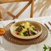 imageSweese Large Pasta Bowls 42 Ounce Salad Bowls Set of 2 Stackable Serving Bowls for Dinner Salad  Microwave Dishwasher Safe  Latte BeigeLatte Beige