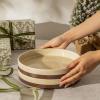 imageSweese Large Pasta Bowls 42 Ounce Salad Bowls Set of 2 Stackable Serving Bowls for Dinner Salad  Microwave Dishwasher Safe  Latte BeigeLatte Beige