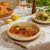 imageSweese Large Pasta Bowls 42 Ounce Salad Bowls Set of 2 Stackable Serving Bowls for Dinner Salad  Microwave Dishwasher Safe  Latte BeigeLatte Beige
