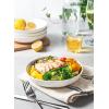 imageSweese Pasta Bowls 22 Ounce Salad Serving Bowls Set of 6 76 Inch Porcelain Plates for Serving Dinner Salad  Microwave Dishwasher Safe Cool Assorted ColorsWhite