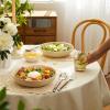 imageSweese Pasta Bowls 22 Ounce Salad Serving Bowls Set of 6 76 Inch Porcelain Plates for Serving Dinner Salad  Microwave Dishwasher Safe Cool Assorted ColorsBeige