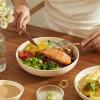 imageSweese Pasta Bowls 22 Ounce Salad Serving Bowls Set of 6 76 Inch Porcelain Plates for Serving Dinner Salad  Microwave Dishwasher Safe Cool Assorted ColorsBeige