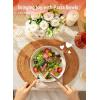 imageSweese Pasta Bowls 22 Ounce Salad Serving Bowls Set of 6 76 Inch Porcelain Plates for Serving Dinner Salad  Microwave Dishwasher Safe Cool Assorted ColorsWhite
