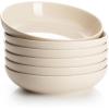 imageSweese Pasta Bowls 22 Ounce Salad Serving Bowls Set of 6 76 Inch Porcelain Plates for Serving Dinner Salad  Microwave Dishwasher Safe Cool Assorted ColorsBeige
