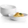 imageSweese Pasta Bowls 22 Ounce Salad Serving Bowls Set of 6 76 Inch Porcelain Plates for Serving Dinner Salad  Microwave Dishwasher Safe Cool Assorted ColorsWhite