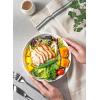imageSweese Pasta Bowls 22 Ounce Salad Serving Bowls Set of 6 76 Inch Porcelain Plates for Serving Dinner Salad  Microwave Dishwasher Safe Cool Assorted ColorsWhite