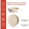 imageSweese Pasta Bowls 22 Ounce Salad Serving Bowls Set of 6 76 Inch Porcelain Plates for Serving Dinner Salad  Microwave Dishwasher Safe Cool Assorted ColorsBeige