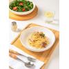 imageSweese Pasta Bowls 22 Ounce Salad Serving Bowls Set of 6 76 Inch Porcelain Plates for Serving Dinner Salad  Microwave Dishwasher Safe Cool Assorted ColorsWhite