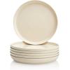 imageSweese Porcelain 74 Inch Dessert Plates Set of 6  Salad Modern Appetizer Plates  Dishwasher Microwave Oven Safe Smooth Glaze Scratch ResistantBeige