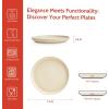 imageSweese Porcelain 74 Inch Dessert Plates Set of 6  Salad Modern Appetizer Plates  Dishwasher Microwave Oven Safe Smooth Glaze Scratch ResistantBeige