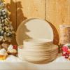 imageSweese Porcelain 74 Inch Dessert Plates Set of 6  Salad Modern Appetizer Plates  Dishwasher Microwave Oven Safe Smooth Glaze Scratch ResistantBeige