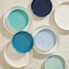 imageSweese Porcelain 74 Inch Dessert Plates Set of 6  Salad Modern Appetizer Plates  Dishwasher Microwave Oven Safe Smooth Glaze Scratch ResistantBlue Series