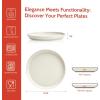 imageSweese Porcelain 74 Inch Dessert Plates Set of 6  Salad Modern Appetizer Plates  Dishwasher Microwave Oven Safe Smooth Glaze Scratch ResistantLight Grey